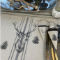 Preview: Stoff-Spitztüte - Jute Hirsch