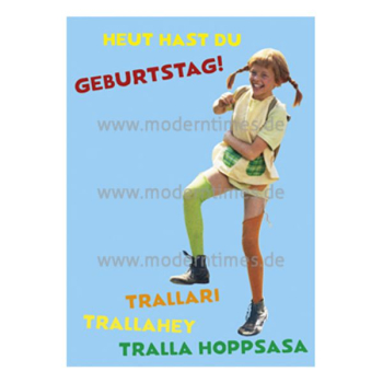 Postkarte - Pippi Langstrumpf (Geburtstag)