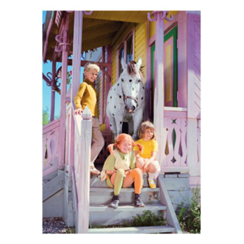 Postkarte - Pippi Langstrumpf (Treppe)