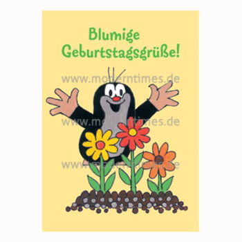 Postkarte - Der kleine Maulwurf (Geburtstag)