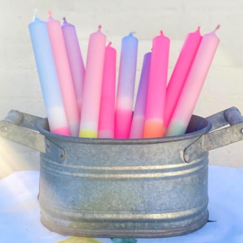 Preview: Stabkerze (Dip Dye) - Bubble Gum
