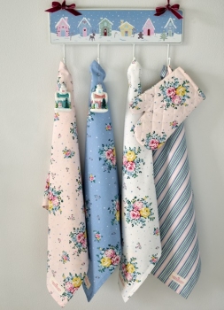 Preview: Stoff-Serviette - Laura dusty blue