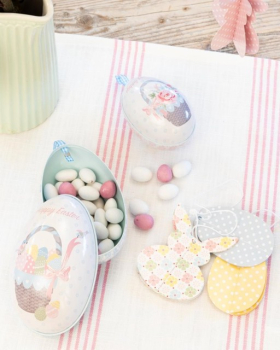 Preview: Papp-Hasen zum Hängen (6er Set)