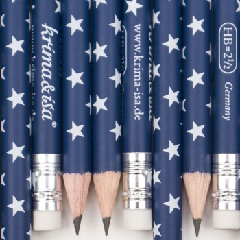Bleistift - Sterne (dunkelblau)