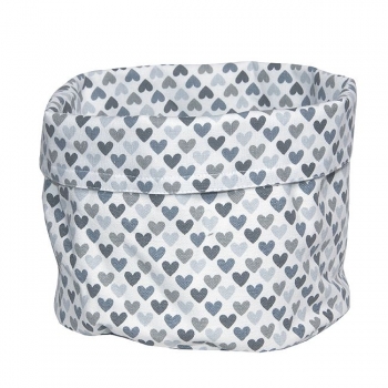 Brotkorb - Konfetti hearts grey