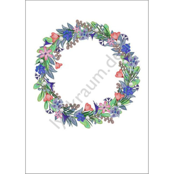 Postkarte - Blütenkranz