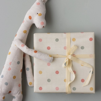 Geschenkpapier - Multi dots creme (10 Meter)