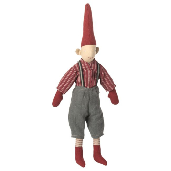 Stoff-Wichtel (Size 2) - Junge mit Hosenträgern