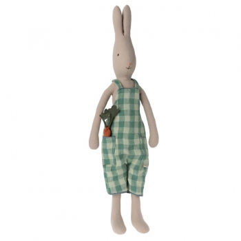 Stoff-Hase (size 3) - Overall (Karo)