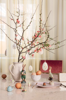 Preview: Anhänger-Set - Ostereier gelb (Metall)