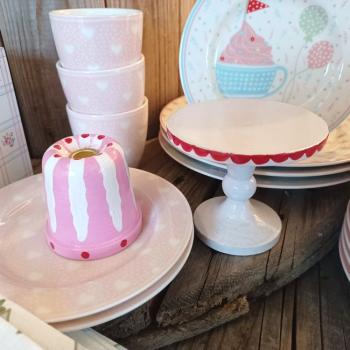 Preview: Kerzenhalter - Törtchen mit Tortenplatte (Holz)