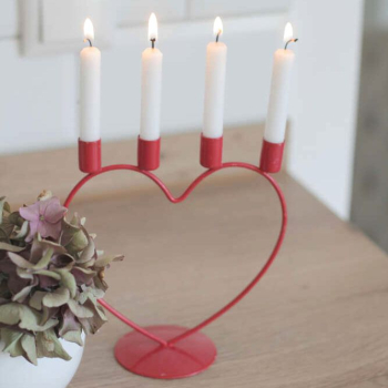 Adventskerzenhalter - Herz (Baumkerze)