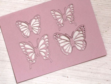 Preview: Anhänger-Set - Schmetterlinge altrosa (4 Stück)