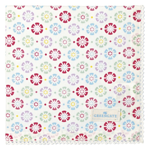 Stoff-Serviette - Rike white