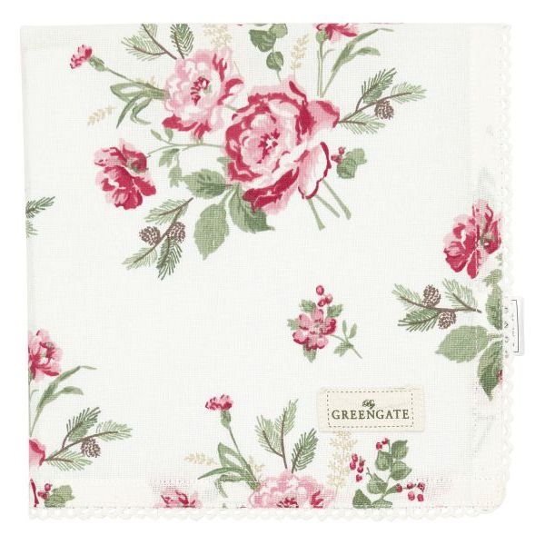 Stoff-Serviette - Leonora white