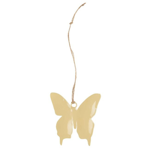 Anhänger - Vogel / Schmetterling gelb (Metall)