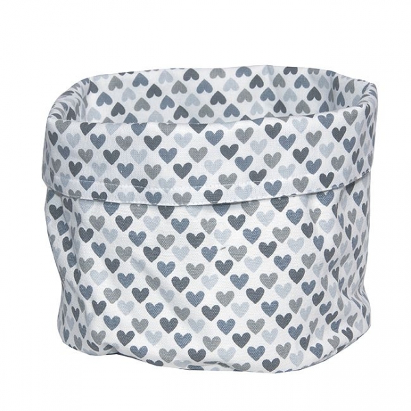 Brotkorb - Konfetti hearts grey
