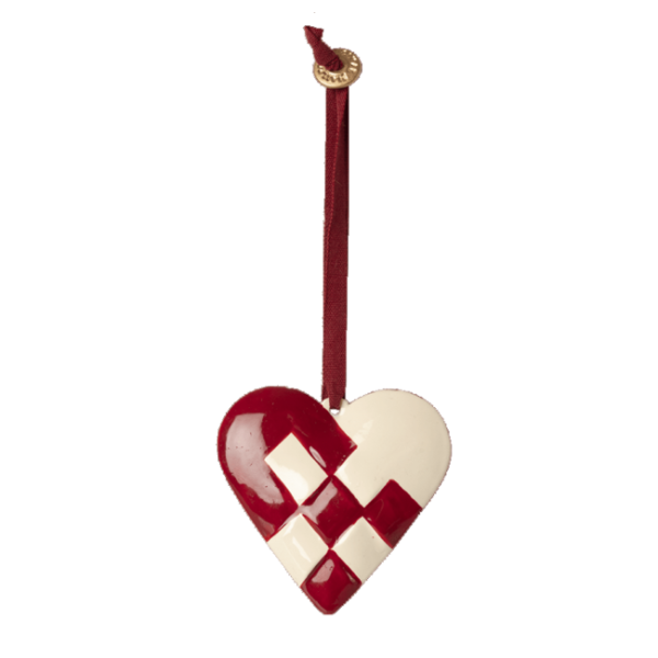 Anhänger - Julehjerte rot (Metall) klein