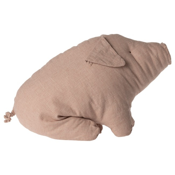 Stoff-Schwein - Polly Pork kariert (large)