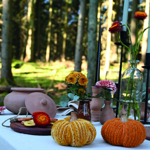 Stoff-Kürbis - Cord