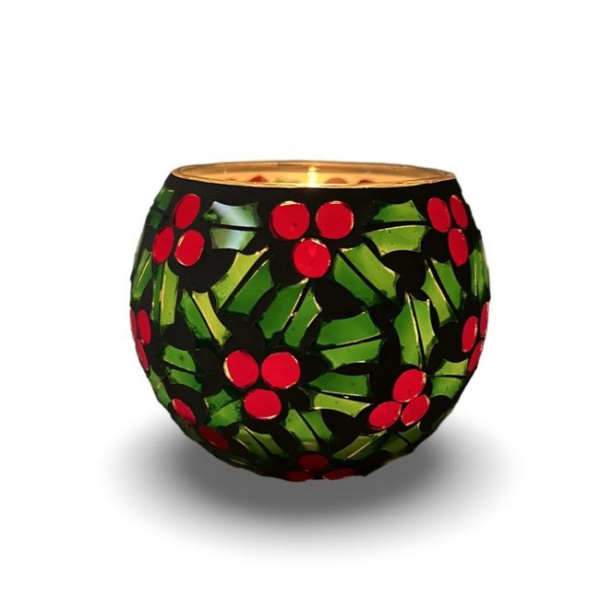 Mosaik-Teelichtglas - Holly