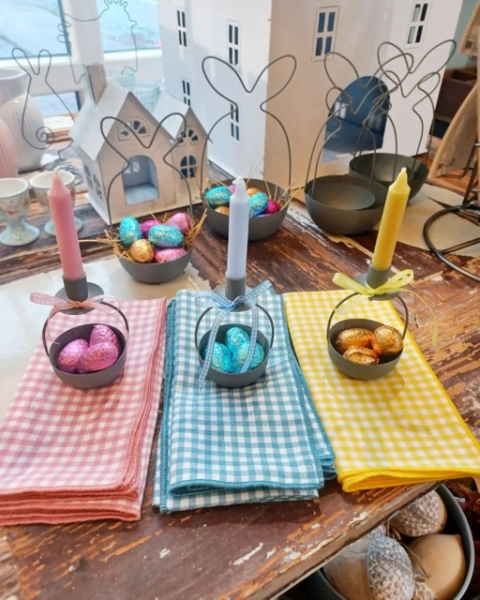 Stoff-Serviette - Elli Vichy rosa