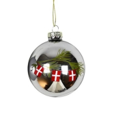 Christbaumkugel - Dannebrog-Girlande (silber)