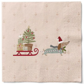 Servietten - Weihnachtsdackel