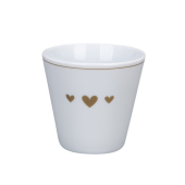 Espressotasse - Herzen gold