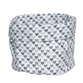 Brotkorb - Konfetti hearts grey
